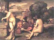 El concierto campestre, Tiziano