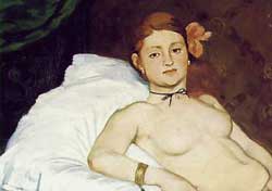 Fragmento de Olimpia, de Manet